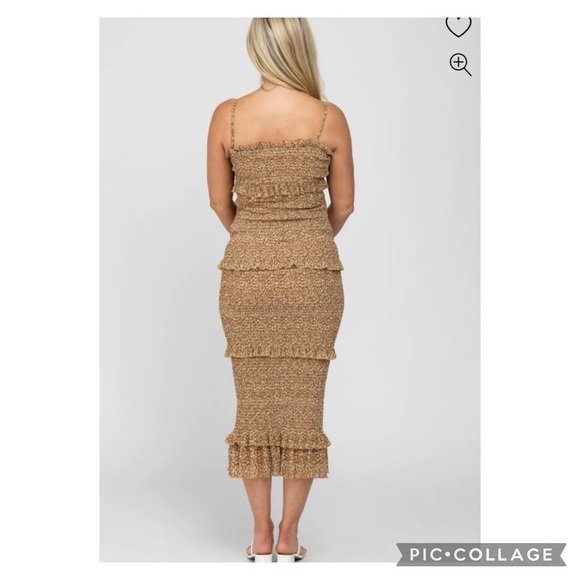 Pink Blush Maternity Midi Dress - Picture 2 of 5